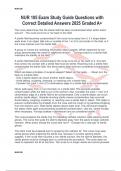 NUR 105 Exam Study Guide Questions with Correct Detailed Answers 2025 Graded A&plus;