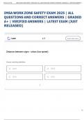 IMSA WORK ZONE SAFETY EXAM 2025 &vert; ALL  QUESTIONS AND CORRECT ANSWERS &vert; GRADED  A&plus; &vert; VERIFIED ANSWERS &vert; LATEST EXAM &lpar;JUST  RELEASED&rpar; 