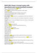 NUR 228- Exam 1 Actual study with Questions and correct&sol;verified Answers