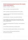 MH 701 Psychopharmacology Final Exam With complete solution Newest RATED A&plus;