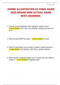 ADOBE ILLUSTRATOR CC FINAL EXAM  2025 BRAND NEW ACTUAL EXAM  WITH ANSWERS&period; 