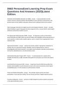 D662 Personalized Learning Prep Exam Questions And Answers &lpar;2025&rpar;Latest Edition&period;