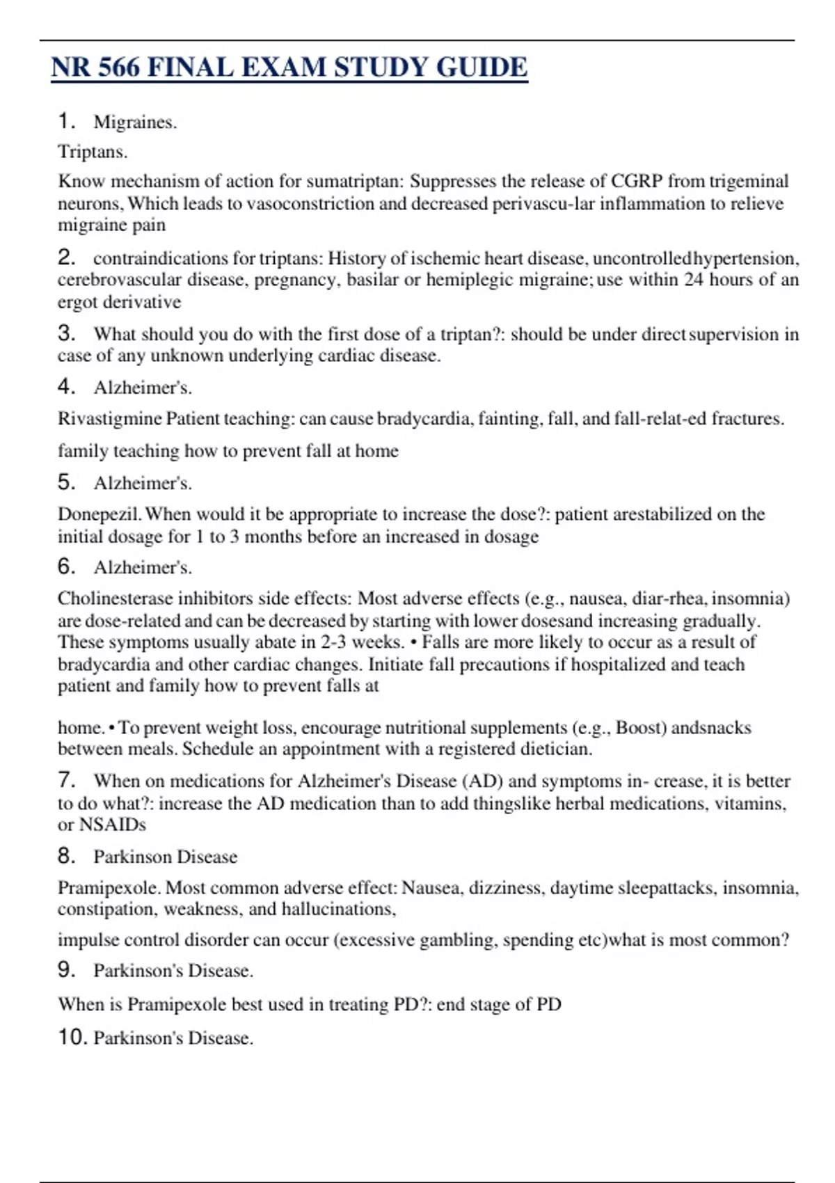 NR 566 FINAL EXAM STUDY GUIDE ( UPDATED 2025 ) | QUESTIONS WITH 100% ...