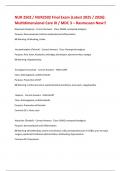 NUR 2502 &sol; NUR2502 Final Exam &lpar;Latest 2025 &sol; 2026&rpar;&colon; Multidimensional Care III &sol; MDC 3 &ndash; Rasmussen New&excl;&excl;