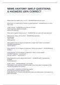 NBME ANATOMY SHELF QUESTIONS & ANSWERS 100&percnt; CORRECT
