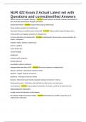 NUR 422 Exam 2 Actual Latest set with Questions and correct&sol;verified Answers