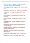 MKTG455&sol; MKTG 455 Exam 1 With Verified Answers Marketing Communications and Strategy