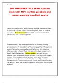 SCM FUNDAMENTALS EXAM 2&semi; Actual exam with 100&percnt; verified questions and correct answers &vert;excellent scores