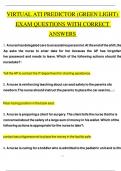 VIRTUAL ATI PREDICTOR &lpar;GREEN LIGHT&rpar; EXAM QUESTIONS WITH CORRECT ANSWERS 