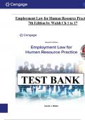 Solution manual for employment law for human resource practice 7th edition by walsh Chapter 1-17
