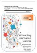 COMPLETE TEST BANK FOR  Accounting Information Systems&comma; Global Edition 15th Edition by Marshall Romney&comma; Paul Steinbart &lpar;2022&rpar; &vert;&vert;ALL CHAPTERS &vert;&vert;VERIFIED ANSWERS