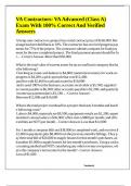 VA Contractors&colon; VA Advanced &lpar;Class A&rpar; Exam With 100&percnt; Correct And Verified Answers