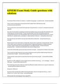 KPEERI Exam Study Guide questions with solutions
