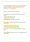  USAREUR DRIVING TEST EXAM QUESTIONS AND ANSWERS LATEST 2025-2026 UPDATE &vert;GRADE A&plus; GUARANTEE