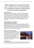 NCFE Level 3 Travel & Tourism Unit 01 LO1 Distinction