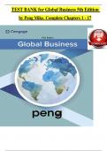 TEST BANK- Global Business 5th Edition BY Mike W. Peng (2025), ISBN-/ All chapters 1-17/Complete Guide