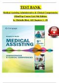 Test bank for medical assisting administrative clinical competencies mindtap course list 9th edition by michelle blesi&period;