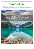 Test Bank for Auditing And Assurance Services 4th Canadian Edition by Gregory Springate&comma; William F&period; Messier Jr&comma; Steven M&period; Glover&comma; Douglas F&period; Prawitt and Naomi Paisley isbn-9781264876204