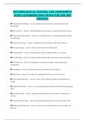PSYCHOLOGICAL TESTING AND ASSESSMENT WITH CONFIRMED SOLUTIONS FOR THE 2025 EDITION