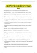 PSYCHOLOGICAL TESTING AND ASSESSMENT WITH VALIDATED ANSWER MANUAL FOR 2025 2026&period;
