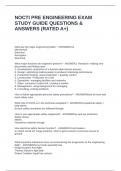 NOCTI PRE ENGINEERING EXAM STUDY GUIDE QUESTIONS & ANSWERS &lpar;RATED A&plus;&rpar;