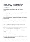NR566 -Week 5 Study Guide Exam Questions With Correct Verified Solutions&period;