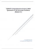 CERAP Comprehensive Exam &vert;&vert; With Questions & All Accurate Answers &lpar;Rated A&plus;&rpar;