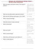 Biology 152&colon; Introductory Biology Exam 1 Review Guide 2025&sol;2026