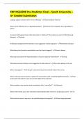 FNP NSG6998 Pre-Predictor Final &ndash; South University &ndash; A&plus; Graded Submission