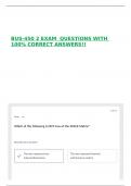 BUS-450 2 EXAM  QUESTIONS WITH 100&percnt; CORRECT ANSWERS&excl;&excl;