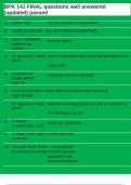 BPK 141 FINAL questions well answered &lpar;updated&rpar; passed