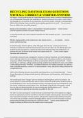 RECYCLING 5103 FINAL EXAM QUESTIONS WITH ALL CORRECT & VERIFIED ANSWERS