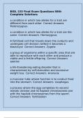 BIOL 133 Final Exam Questions With Complete Solutions