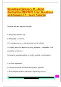 Mississippi Category 11 - Aerial  Application 2025&sol;2026 Exam Questions  and Answers &vert; A&plus; Score Assured