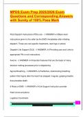 MPDS Exam Prep 2025&sol;2026 Exam  Questions and Corresponding Answers  with Surety of 100&percnt; Pass Mark