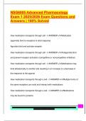 NSG6005 Advanced Pharmacology  Exam 1 2025&sol;2026 Exam Questions and  Answers &vert; 100&percnt; Solved 