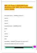 NSC 101 Exam 3 2025&sol;2026 Exam  Questions with 100&percnt; Correct Answers &vert;  Latest Update 