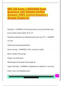 NSC 232 Exam 3 2025&sol;2026 Exam  Questions with Detailed Verified  Answers &lpar;100&percnt; Correct Answers&rpar; &vert;  Already Graded A&plus; 
