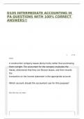 D105 INTERMEDIATE ACCOUNTING III PA QUESTIONS WITH 100&percnt; CORRECT ANSWERS&excl;&excl;