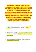Jeppesen Private Pilot Stage I  LATEST UPDATED 2025&sol;2026 WITH COMPLETE COMPREHENSIVE  QUESTIONS AND SURE VERIFIED  SOLUTIONS 100&percnt; GRADED AT A&plus; SCORE &lpar;FREQUENTLY TESTED&rpar; SURE GUARANTEED PASS&excl;&excl; 