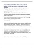 SOCIAL DETERMINANTS OF HEALTH &lpar;EXAM 2&rpar; QUESTIONS WITH PASSED ANSWERS&sol;NEWEST UPDATE
