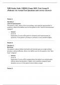 NIH Stroke Scale &lpar;NIHSS&rpar; Exam 2025&colon; Test Group D  &lpar;Patients 1-6&rpar; Actual Test Questions and correct Answers