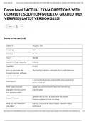 Dante Level 1 ACTUAL EXAM QUESTIONS WITH COMPLETE SOLUTION GUIDE &lpar;A&plus; GRADED 100&percnt; VERIFIED&rpar; LATEST VERSION 2025&excl;&excl;