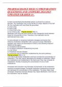 PHARMACOLOGY HESI V2 PREPARATION QUESTIONS AND ANSWERS 2024&sol;2025 UPDATED GRADED A&plus;&period;