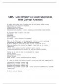 NHA - Line Of Service Exam Questions With Correct Answers