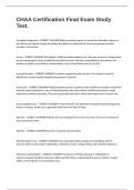 CHAA Certification Final Exam Study Test&period;