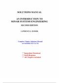 An Introduction to Sonar Systems Engineering &ndash; 2nd Edition by Lawrence J&period; Ziomek &ndash; Complete Solutions Manual &lpar;Chapters 1&ndash;15&rpar;