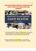 CERTIFIED BREASTFEEDING COUNSELOR CBC  STUDY GUIDE 2025 QUESTIONS AND  ANSWERS&period;
