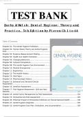 Complete Test Bank for Darby and Walsh Dental Hygiene Theory and Practice 5th Edition by Pieren&comma; All 64 Chapters Covered &comma;Latest Edition