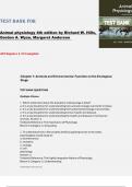 Animal Physiology – 4th Edition – Richard W. Hill, Gordon A. Wyse & Margaret Anderson – Complete Test Bank (Chapters 1–25)